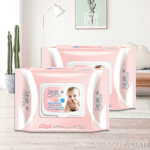 Cuidado suave de bebés no tejidos 30 piezas toallitas húmedas